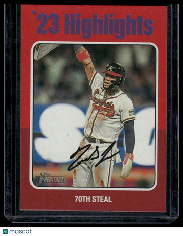 2024 Topps Heritage 70th Steal (Ronald Acuña Jr.) #1 White Border