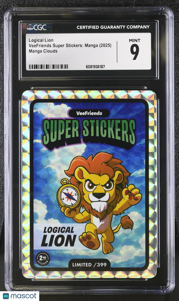 2025 Veefriends Super Stickers: Manga Logical Lion Manga Clouds /399 CGC 9