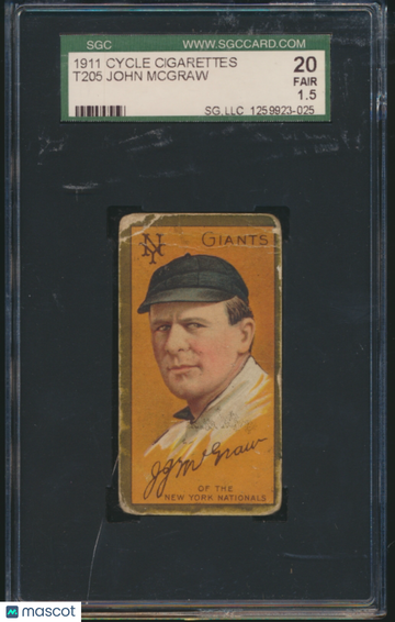 1911 Cycle Cigarettes (T205) John Mcgraw SGC 1.5