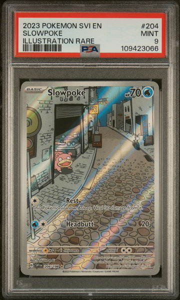 2023 Pokemon Scarlet and Violet Illustration Rare Slowpoke #204 PSA 9
