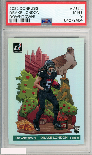 2022 PANINI DONRUSS DOWNTOWN DRAKE LONDON #DTDL DOWNTOWN! PSA 9 MINT RC