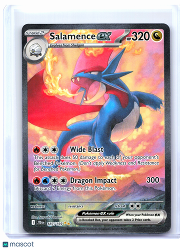 Pokemon Trading Card Journey Together Salamence ex Holo Special Illustration Rare #187/159