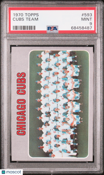 1970 Topps Cubs Team #593 PSA 9