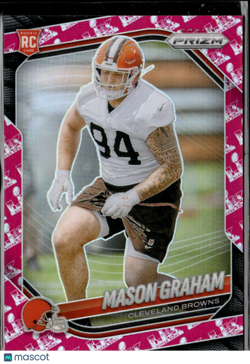 Mason Graham 2025 Panini Prizm RC Pink Cleveland Browns