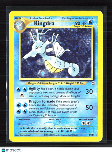 2000 Neo Genesis Kingdra Holo Rare #8/111