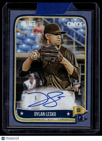 2024 Onyx Vintage Dylan Lesko #VADYLE Blue Bordered Autographs SN AU