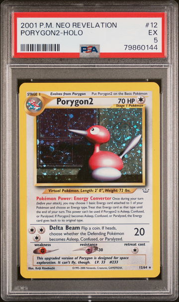 2001 Pokemon Neo Revelation Holo Porygon2 #12 PSA 5