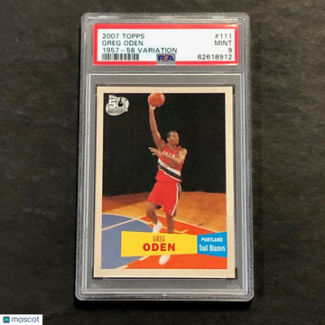 2007 Topps Greg Oden #111 1957 58 Variation PSA 9