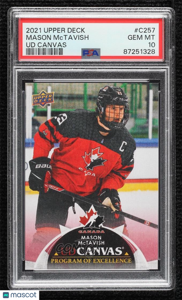 2021-22 Upper Deck Series 2 Mason McTavish #C257 [Base] Rookie PSA 10