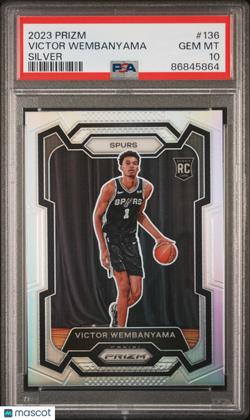 2023 Panini Prizm Victor Wembanyama #136 Silver PSA 10