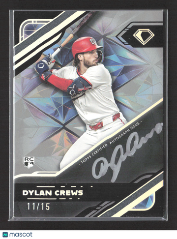 2025 Topps Diamond Icons Dylan Crews #BPA-DC Black Polychromatink RC 11/15 Auto