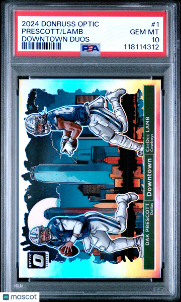 2024 Panini Donruss Optic Downtown Duos Lamb Prescott #1 PSA 10