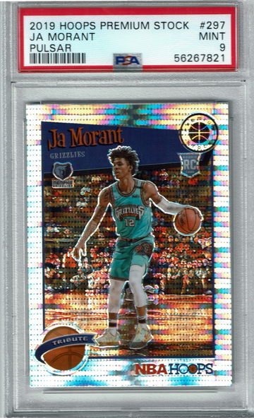 2019 Hoops Premium Stock #297 Ja Morant Pulsar Rookie PSA 9 MINT