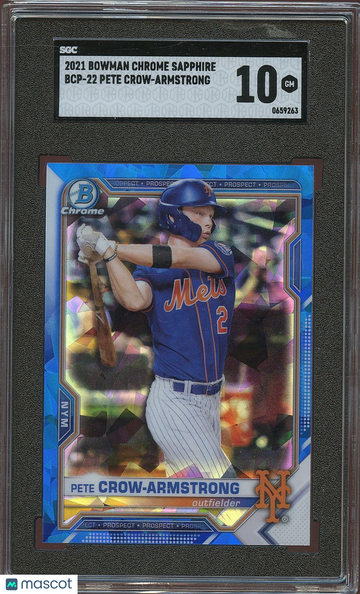 2021 Bowman Chrome Pete Crow-Armstrong #BCP-22 Rookie SGC 10