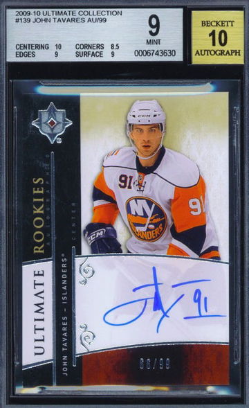 2009-10 Ultimate Collection #139 John Tavares Auto Rookie /99