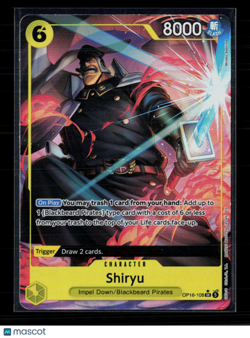 2024 One Piece Card Game Wings of the Captain Shiryu Holofoil Super Rare Alternate Art