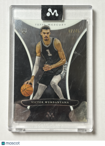 Near Mint 2023-24 Topps Mercury Victor Wembanyama #4 SSP RC Parallel 07/45 Spurs Basketball Card