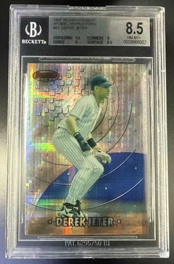 1997 Bowman's Best Atomic Refractor Derek Jeter #82 /9000 BGS 8.5