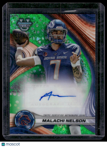 2024 Bowman University Best Malachi Nelson #BOA-MN Best of 2024 Autographs Green Mini Diamond Refractor SN,AU