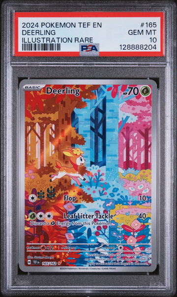 2024 Pokemon Scarlet and Violet Temporal Forces Illustration Rare Deerling #165 PSA 10