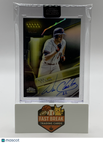 2026 Topps Chrome Black Will Clark #CBA-WC Gold Refractor /50