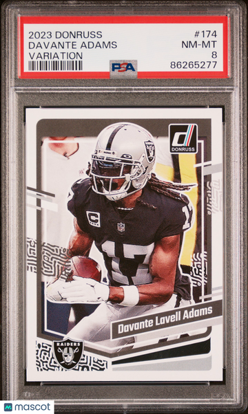 2023 Panini Donruss Davante Adams #174 PSA 8 - Variation - Middle Name