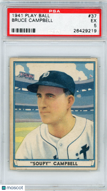 1941 Play Ball Bruce Campbell #37 PSA 5