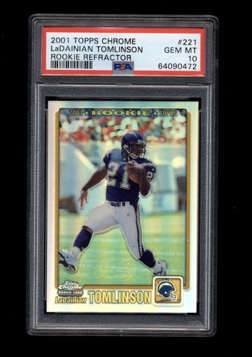 2001 Topps Chrome Rookie Refractor Ladainian Tomlinson PSA 10 GEM MINT