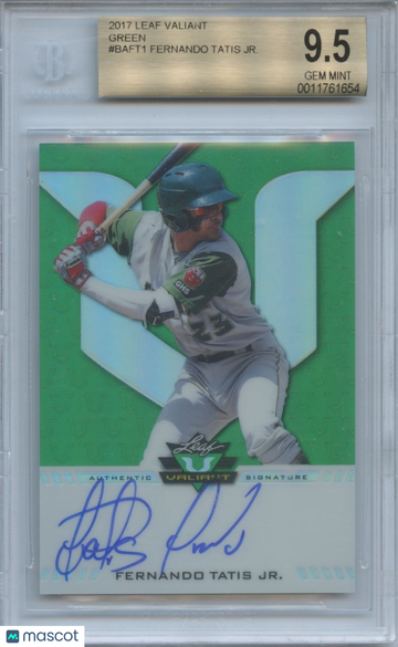 2017 Leaf Valiant Fernando Tatís Jr. #BAFT1 Rookie BGS 9.5 Auto 9