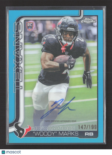 2025 Topps Chrome Jo'Quavious "Woody" Marks #RA-WMA Blue /199 RC