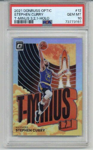 2021 PANINI DONRUSS OPTIC T-MINUS 3,2,1 HOLO #6 STEPHEN CURRY WARRIORS PSA 10