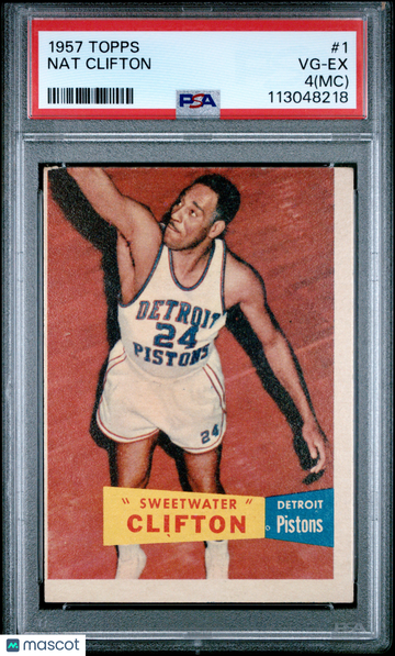 1957 Topps Nat Clifton #1 MC PSA 4