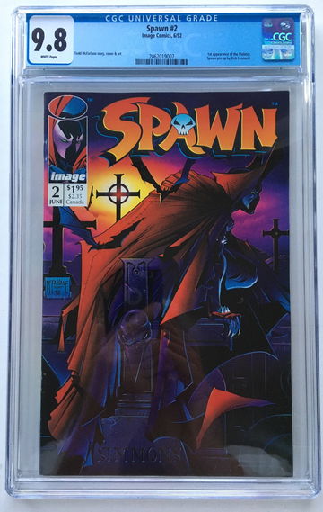 Spawn #2 CGC NM/M 9.8 White Pages 1st Appearance of the Violator! FREE S/H.