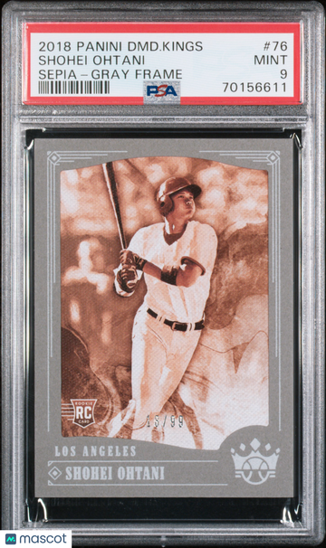 2018 Panini Diamond Kings Shohei Ohtani #76 Sepia Gray Frame /99 PSA 9