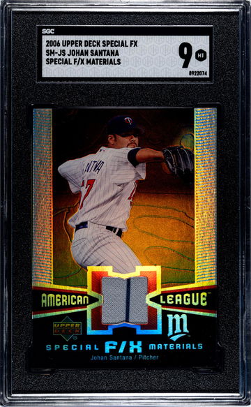 2006 Upper Deck Special FX #SM-JS Johan Santana Special F/X Mat. SGC 9