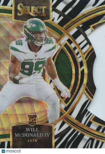 Will McDonald IV 2023 Rookie Zebra Prizm New York Jets