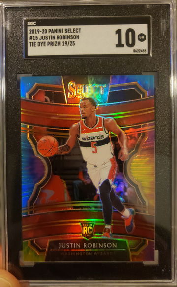 Justin Robinson 2019-20 Select #15 Tie Dye Prizm /25 SGC 10 💎 RARE POP 1