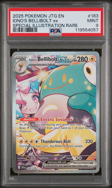 2025 Pokemon Journey Together Special Illustration Rare Iono's Bellibolt Ex #183 PSA 9
