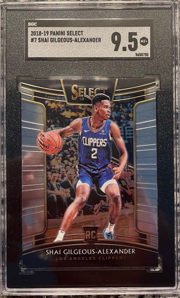 2018-19 Panini Select Concourse Shai Gilgeous-Alexander #7 SGC 9.5 Rookie RC