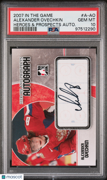 2007 In The Game Heroes & Prospects Autographs Alexander Ovechkin #A-AO Autograph Autograph Short Print Parallel/Variety