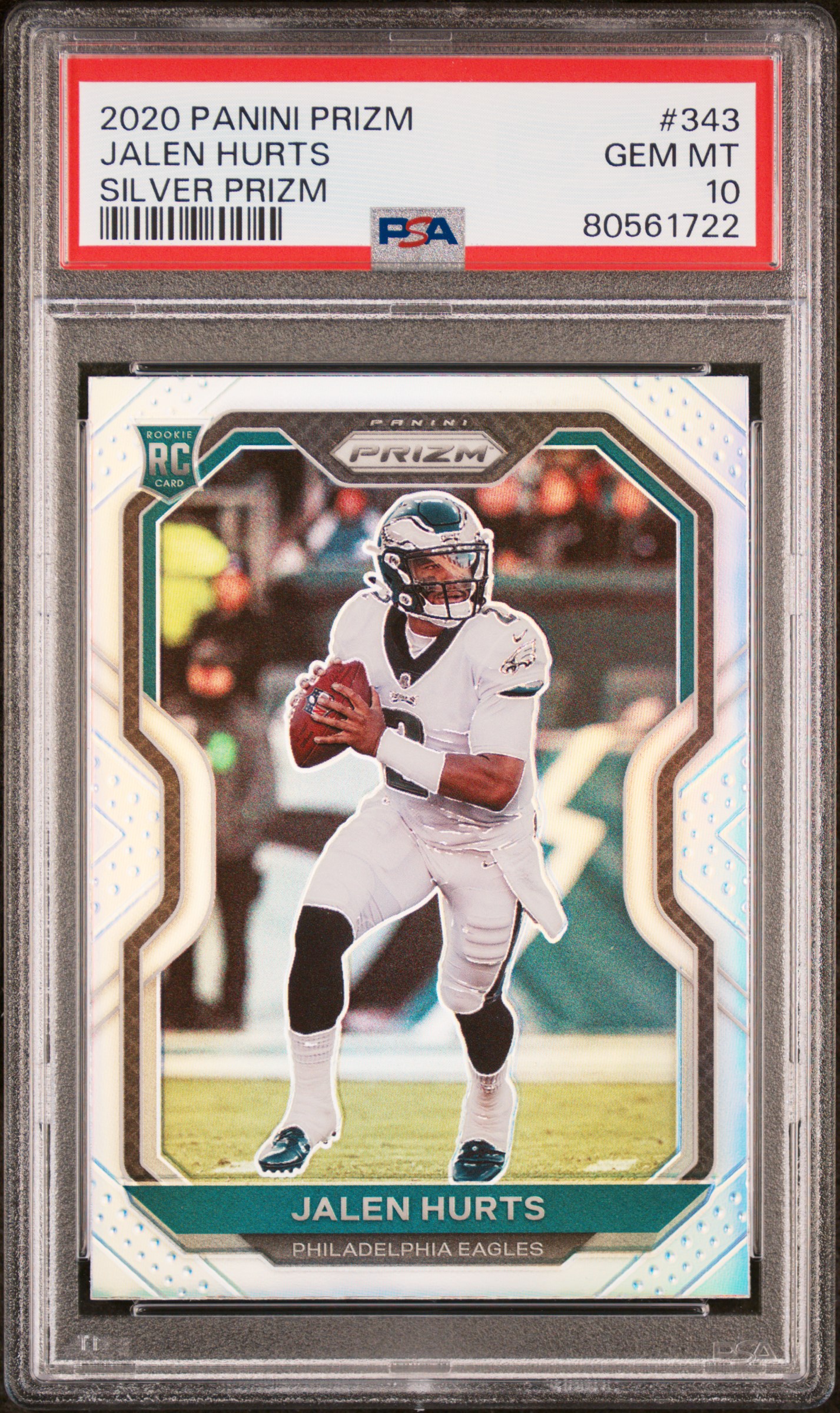 PSA 10 2020 Panini Prizm Jalen Hurts Rookie RC Silver Prizm #343