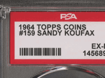 1964 Topps Coins Sandy Koufax #159 PSA 6