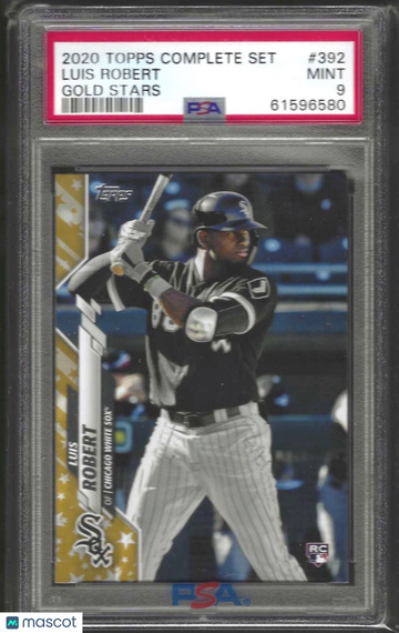 2020 Topps Complete Set Luis Robert #392 Gold Stars PSA 9