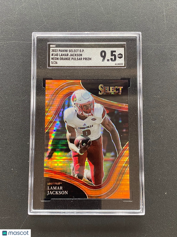 2022 Select Lamar Jackson #140 Orange Pulsar SGC 9.5
