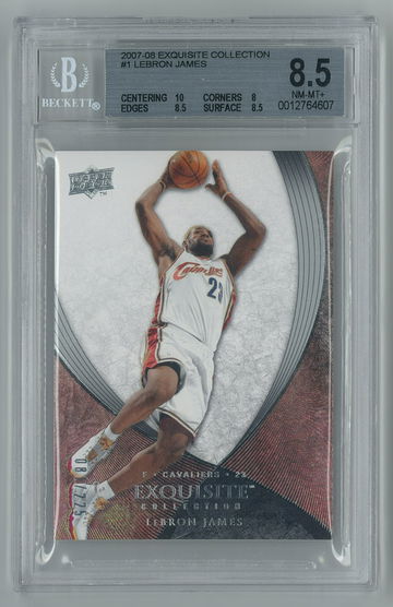 LeBron James 2007 Exquisite Collection #1 Serial #/225 - BGS 8.5