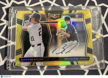 2025 Panini Select Bryce Rainer #DAS-BR Diamond Action Signatures Gold Prizm SN AU