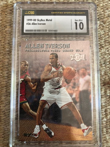 1999-00 Skybox Metal #36 Allen Iverson!! CSG 10 Gem Mint
