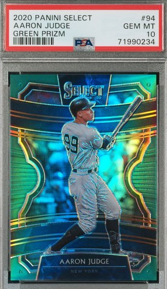 2020 Panini Select Aaron Judge Green Prizm /5