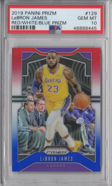 2019 Prizm LeBron James Red White Blue PSA 10