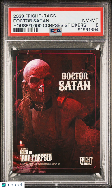 2023 Fright-Rags House Of 1,000 Corpses Stickers Doctor Satan PSA 8